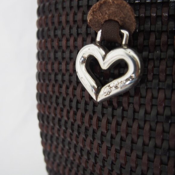 Vintage Brighton Crocodile/Basket Weave Brown Shoulder Bag with Hangtag - Picture 5 of 16